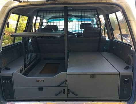 Suv Storage, Car Conversion, Vehicle Storage, Toyota Land Cruiser 100, Truck Bed Storage, Land Cruiser 80, Chuck Box, Suv Camping, Truck Storage