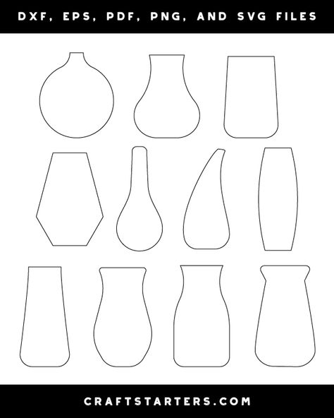 Vase Outline, Vase Patterns, Vase Template, Photoshop Tutorials Free, Simple Vase, Social Studies Classroom, Vase Art, Easy Coloring Pages, Arte Animal