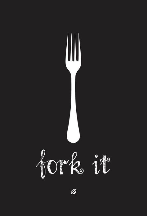 Fork It Kitchen Printables, Cooking Quotes, Chalkboard Art, Silhouette Projects, Kitchen Art, Recipe Book, A Coffee, Silhouette Cameo, Free Printables