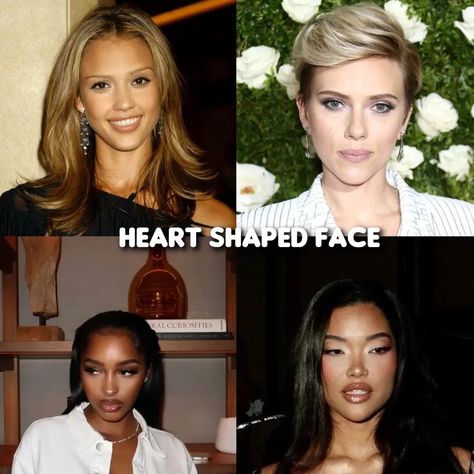 which ones is your face shepe ?? #roundface #ovalface #sqareface #diamondface #heartshape #oblongface#tips #face #beauty Face Shape Women, Heart Face Shape Eyebrows, Heart Face Shape Celebrities, Makeup For Heart Face Shape, Heart Shape Face, Oval Face Celebrities, Heart Shaped Face, Types Of Faces Shapes, Heart Face Makeup