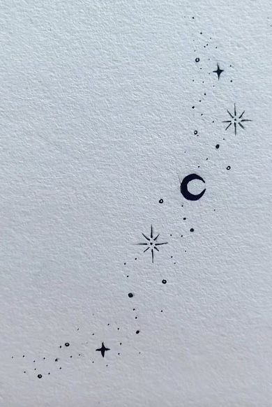 Three Sister Tattoos, Minimal Tattoo Designs, Minimal Tattoo Ideas, Filler Tattoo, Celestial Tattoo, Small Girly Tattoos, Sharpie Tattoos, Witch Tattoo, Small Pretty Tattoos