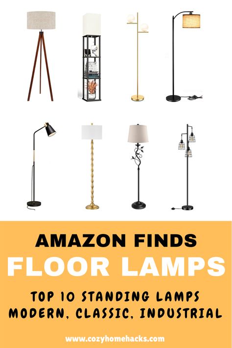 Floor Standing Lamp Living Rooms, Office Floor Lamp Work Spaces, Stand Up Lamps Living Room, Cute Lamps For Bedrooms Tall, Living Room Floor Lamp Ideas, Amazon Floor Lamps, Standing Lamps Living Room, Reading Lamps Living Room, Multi Light Floor Lamp