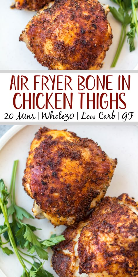 Air Fryer Chicken Parts, Easy Bone In Chicken Thigh Recipes Air Fryer, Bone In Chicken Air Fryer Recipes, Skin On Chicken Thigh Recipes Air Fryer, Airfryer Bone In Chicken Thighs, Bone In Chicken Thigh Air Fryer Recipes, Bone In Skinless Chicken Thigh Recipes Air Fryer, Skin On Bone In Chicken Thigh Recipes Air Fryer, Whole 30 Chicken Thigh Recipes