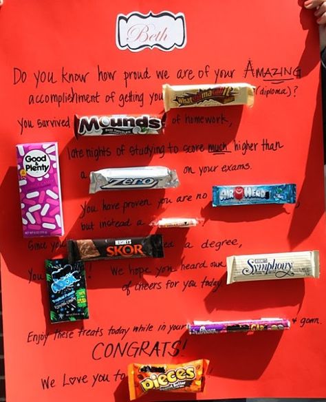 Show your friend how much you love them with this “sweet” card 5th Grade Graduation, Diy Graduation Gifts, Candy Board, Candy Grams, Candy Poster, Graduation Candy, Diy Graduation, Graduation Presents, Candy Cards