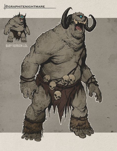 ArtStation - Cyclops , Ben Garriga Giants Character Design, Giant Humanoid Monster Concept Art, Cyclops Mythology Art, Fantasy Ogre Art, Ogre Concept Art, Cyclops Concept Art, Cyclops Dnd, Fantasy Cyclops, Fantasy Race Concept Art