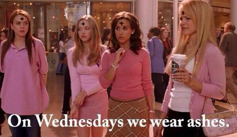 For all my fellow Catholics.  #WednesdayWeWearAshes #AshWednesday Mean Girls Costume, Mean Girls Halloween, 2004 Fashion, Mean Girls Aesthetic, Karen Smith, Wednesdays We Wear Pink, Haute Couture Designers, Couture Designers, Mean Girls