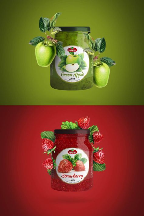 Holiday Marketing Design, Jam Packaging Design, Jam Packaging, Jam Label, Can Jam, Orange Jam, Apple Jam, Jam And Jelly, Christmas Ad