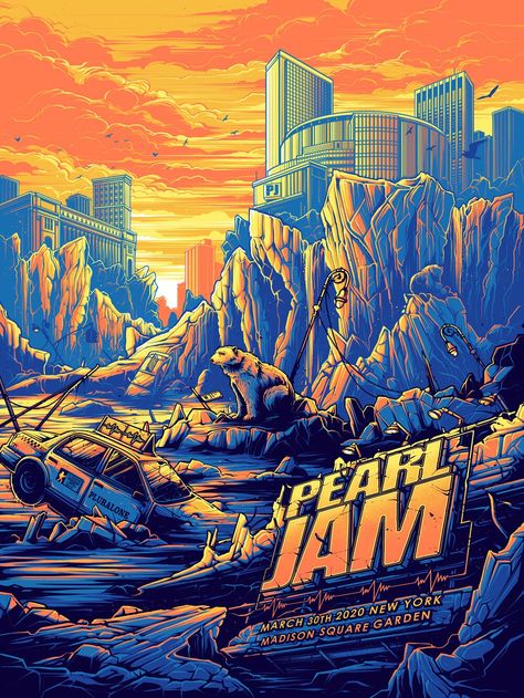 New York City Poster, Dan Mumford, Screen Print Poster, Postcard Book, Creative Hub, Silkscreen Print, City Poster, Fenway Park, Horror Icons