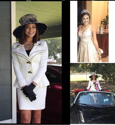 Beautiful in white.  #homecoming #suits #hats #rhinestonerunway #hoco2k18 #homecoming2018 #hoco #churchhat #churchsuit #hoco2018 #court Hoco Court Suit, Homecoming Court Suits With Hats, Homecoming Court Suits, Hoco Suits, Court Skirt, Homecoming 2023, Hoco Court, Court Outfit, Dress Pics