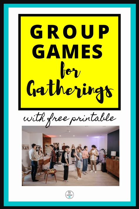 Game Night Ideas For Large Groups, Games For Reunions, Active Adult Party Games, Fun Small Group Games, Birthday Family Games, Team Work Games For Adults, Best Group Games For Adults, Funny Group Games Hilarious, Games To Play With A Large Group