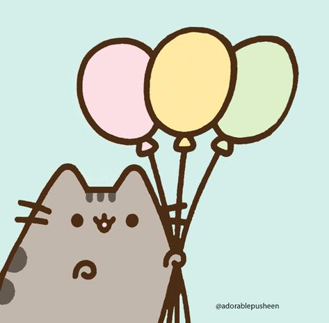 Happy Friday Birthday Pusheen, Pusheen Birthday, Pusheen Love, Diy Dinner, Squishies Kawaii, Pusheen Cute, Background Diy, Pusheen Cat, Elephant Love