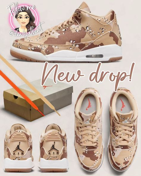 Comment "CAMO" and I'll dm you the link!!! New drop!!! Air Jordan 3 Retro Tex "Desert Camo 😍 🔗L I N K I N B I O http://www.dealswithcat.com/linkinbio 🛑Prices and promo codes can change or end at any time. Links are affiliated. Which means I may receive a small commission when you shop through my links. This is at no additional cost to you. 🥰 AD commissionearned affiliatelink Jordan 3 Retro, Desert Camo, Air Jordan 3 Retro, Air Jordan 3, Jordan 3, Promo Codes, Air Jordan, Air Jordans, Camo