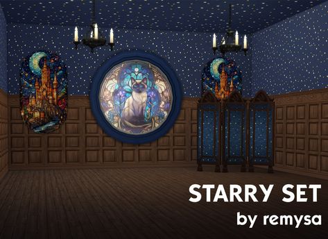 Sims 4 Starry Cc, Sims 4 Astronomy Cc, Sims 4 Ceiling Cc, Sims 4 Celestial Cc, Sims 4 Stained Glass Cc, Sims 4 Realm Of Magic Cc, Sims 4 Whimsigoth Cc, Sims 4 Ceiling, Living Room Sims 4