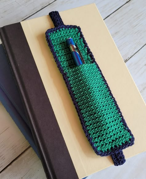 Pocket Bookmark- Crochet Pattern – Clover Needlecraft Crochet Bookmarks For Men, Crochet Bookmark For Men, Marque Page Crochet, Knit Bookmark, Crochet Bookmark Tutorial, Crochet Bookmarks Free Patterns, Easy Crochet Bookmarks, Bookmark Crochet, Crochet Bookmark Pattern