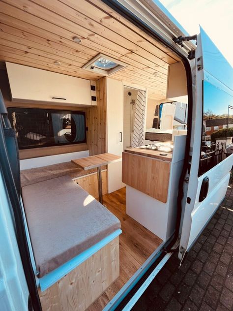 Peugeot Boxer Van Conversion, Boxer Van Conversion, Peugeot Boxer Camper Conversion, Campervan Interior Ideas, Campervan Inspiration, Vanlife Inspiration, Bus Build, Van Interiors, Campervans For Sale