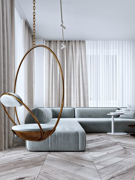 Hanging chair living room