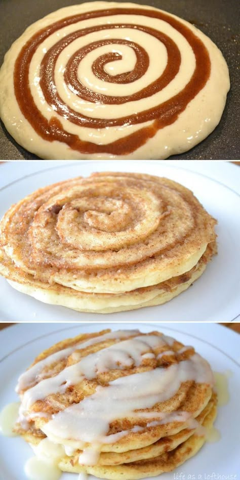 Cinnamon Roll Pancakes Recipe, Fun Breakfast Ideas, Breakfast Ideas For A Crowd, Menu Sarapan Sehat, Cinnamon Roll Pancakes, Fun Breakfast, Roll Recipe, Crescent Rolls, Breakfast Brunch Recipes