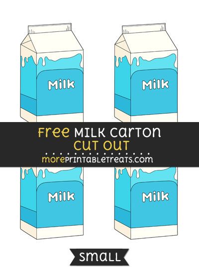 Free Milk Carton Cut Out - Small Size Printable Computer Paper, Milk Carton, Light Blue Color, Program Design, Cut Outs, Scrapbook Pages, Free Printable, Penny, Cut Out