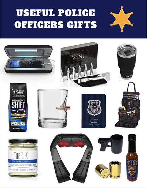 Office Christmas Gift Ideas, Police Officer Christmas Gifts, Police Appreciation Gifts, Gifts For Police Officers, Police Officer Appreciation, Law Enforcement Appreciation, Police Academy Graduation, Gifts For Cops, Office Christmas Gifts