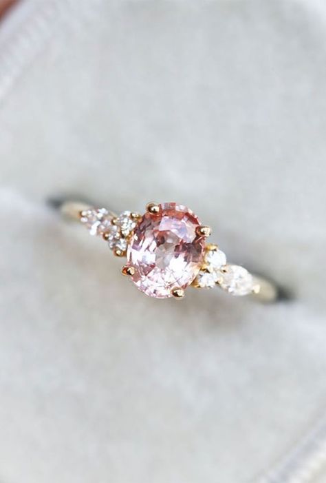 75 Unique engagement rings with Glamorous Charm Vintage Engagement Rings Pink, Engagement Rings Pink Sapphire, Engagement Rings Pink, Affordable Engagement Rings, Coloured Engagement Rings, Pink Sapphire Engagement Ring, Pink Gemstone Engagement Rings, Champagne Engagement Rings, Pink Stone Engagement Rings