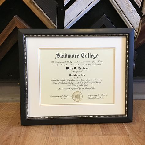 Looking to spruce up your #diploma? A great way to do that is to #frame it with a decorative #fillet as seen here! Stop by to check out what the options are! . . . #customframingshop #custommoulding #frameshop #theframeroom #fellspoint Marriage Certificate Display, Certificate Display, Marriage Certificate, Frame Shop, Custom Framing, Frame, Wall, Quick Saves, Color