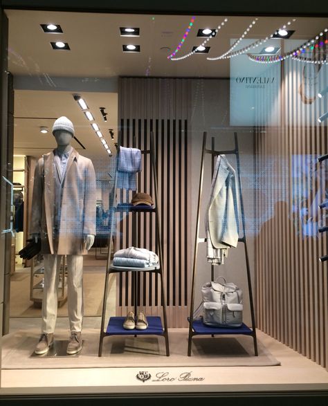 @ Causeway Bay HK Vitrine Design Clothes, Mens Display Ideas Visual Merchandising, Vm Window Display, Clothing Window Display, Retail Store Layout, Fashion Window Display, Shoe Store Design, Visual Merchandiser, Clothing Store Displays