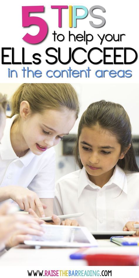 Struggling to make content area instruction accessible to your ELLs? Here are five tips to help your beginning ELLs be successful in your content area or ESL classroom. Includes activities for building beginning vocabulary in your ELL newcomers, academi Ell Students In The Classroom, Ell Learners, Teaching Ell Students, Esol Classroom, Raise The Bar Reading, Ell Strategies, Ell Resources, English Language Learners Activities, Esl Ideas