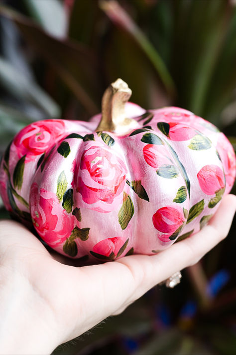 Hand-Painted Floral Pumpkins – Perfect Fall Decor Hand Painted Pumpkin, Florida Artist, Painted Pumpkins, Floral Painting, Craft Gifts, Fall Decor, Hand Painted, Floral, Beauty