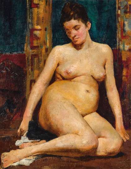 Rupert Bunny - Seated nude 1886 Lovis Corinth, Carl Spitzweg, Andre Derain, St Louis Art Museum, St Louis Art, Nude Artwork, Amedeo Modigliani, Inspirational Artwork, National Gallery