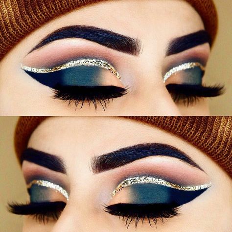 Pinterest eye makeup glitter, Makeup Zombie, Make Up Designs, Revolution Eyeshadow, Drag Make-up, Midnight Cowboy, Shimmer Makeup, Make Up Inspiration, Smink Inspiration, Pinterest Makeup