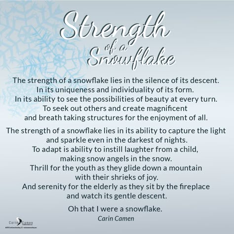 Poems About Snowflakes, Poem About Snowflakes, Meaning Of Snowflake, Snowflake Gift Ideas, Snowflake Quotes Inspirational, Snowflake Sayings, Snowflake Meaning, Snowflake Quotes, Snowflake Poem