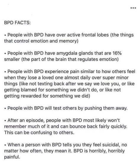 Not Texting Back, Bpd Disorder, Personality Disorder Quotes, Bpd Symptoms, Disorder Quotes, Mental Health Facts, Psychology Disorders, Mental Health Disorders, Mental Disorders