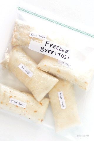 Frozen Burritos, Freezer Breakfast Burritos, Breakfast Burritos Recipe, Gimme Some Oven, Breakfast Burrito, Burritos Recipe, Freezer Breakfast, Freezer Cooking, Make Ahead Meals