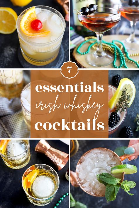 Irish Whiskey Cocktails, Thyme Simple Syrup, Espresso Brownies, Easy Buttercream Frosting, Irish Beef Stew, Ginger Cocktails, Cocktail Cake, Irish Beef, Jameson Whiskey