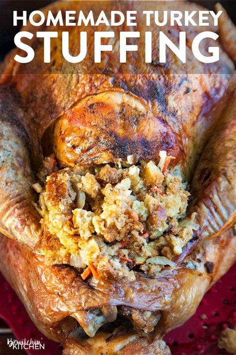 Homemade Stuffing Recipe for turkey. This is my family's secret stuffing recipe. It's a classic at Thanksgiving, Christmas, and Easter. Homemade Turkey Stuffing, Homemade Stuffing Recipe, Traditional Stuffing Recipe, Cooking The Perfect Turkey, Homemade Stuffing Recipes, Easy Stuffing Recipe, Turkey Stuffing Recipes, Homemade Stuffing, Turkey Stuffing