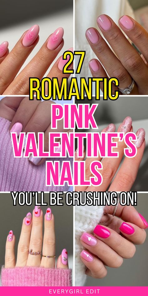 pink valentines day nails, pink valentines day nail designs, pink valentines day nail ideas, pink valentines day nail inspo, pink valentines day nail art, pink valentines day nails 2025, pink valentines day nail designs 2025. Valentine Day 2025 Nails, Valentine Nail Ideas Simple, February Nails Not Valentines, Pink Valentines Day Nails Almond, Valentines Day Nails Coffin Pink, Pink Valentines Day Nails Short, Valentines Gel Nails Ideas, Valentines Day Nails Long, Nails Square Pink