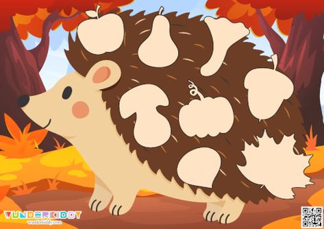 Printable Autumn Hedgehog Shadow Matching Game for Kids Hedgehog Activities For Kids, Autumn Games, Autumn Hedgehog, Preschool Activity Sheets, Preschool Creative Art, Shadow Matching, Hedgehog Game, Matching Worksheets, Fall Games