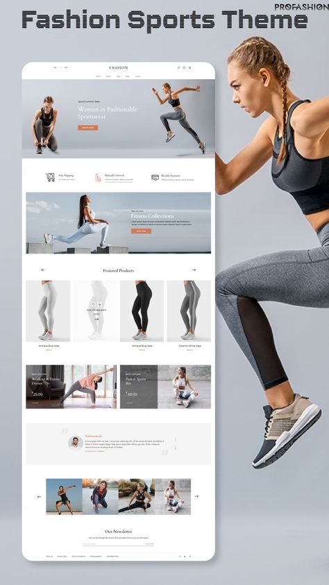 Clothing Shopify Theme Sportswear Website Design, Shopify Store Design, Clothing Brand Website, Clothing Website Design, Shopify Website Design Inspiration, Clothing Store Website, Website Clothing, Clothes Websites, Online Store Design