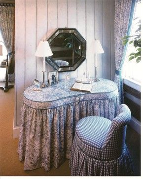 Dressing Table Skirts | Skirted Dressing Table Design Ideas, Pictures, Remodel, and Decor Dressing Table Inspiration, Skirted Vanity, Dressing Table Ideas, Table Skirts, Vanity Tables, Table Vanity, Dressing Table Vanity, Dressing Table Design, Vintage Dressing Tables