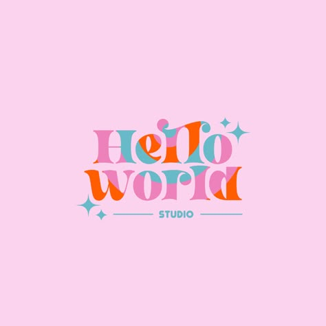 Hello World Branding on Behance Hello Logo, Happy Branding, Beauty Branding Design, Makeup Logo Design, Makeup Logo, Brand Color Palette, Web Graphic Design, Branding Design Inspiration, Hello World