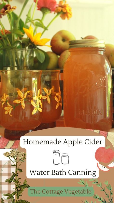 Preserving Apples, Steam Juicer, Apple Cider Juice, Canning Water, Diy Apple Cider, Homemade Cider, Making Apple Cider, Water Bath Canning Recipes, Canning Apples