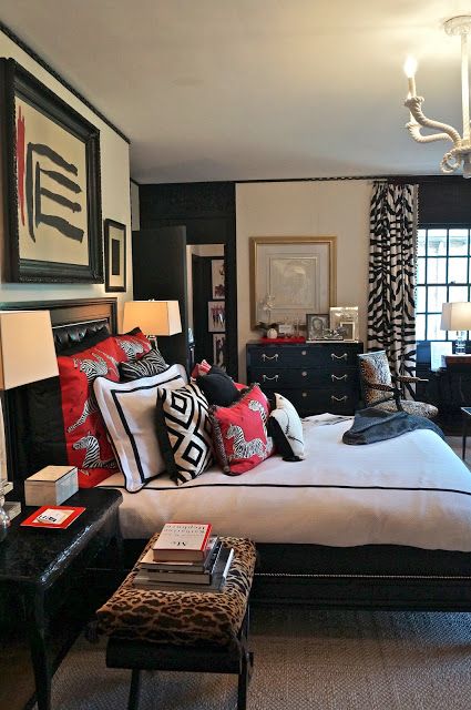 How to Mix Animal Prints in Your Home | DecoratorsBest Exotic Bedrooms, Modern Luxury Bedroom, How To Mix, Greensboro Nc, House Beautiful, Decor Home Living Room, Master Bedrooms Decor, The Bedroom, Room Ideas Bedroom