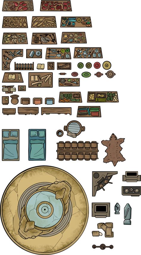 Dnd Assets, Map Assets, Dnd Map Making, Dnd Map Assets, Dnd Map Assets Free, Dnd Map With Grid, 3d Dungeon Map, Small Dungeon Map, Dnd Outpost Map