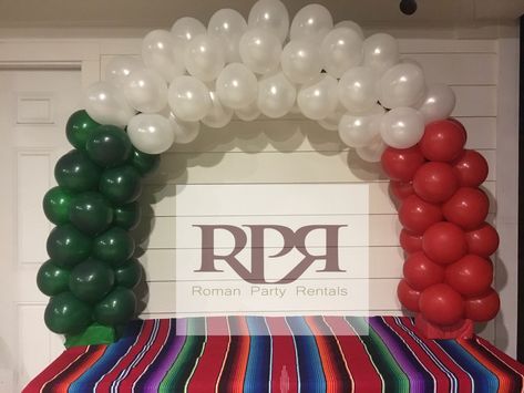 Mexican theme Balloon table Arch Mexican Theme Party Balloon Garland, Italian Themed Balloon Arch, Italian Balloon Arch, Mexican Balloon Arch, Balloon Table Arch, Mexican Fiesta Party Decorations, Table Arch, Mexican Birthday Parties, Mexican Party Decorations