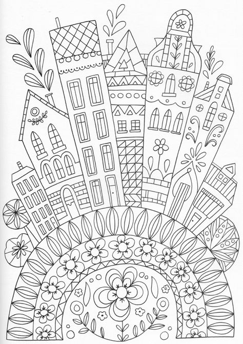 Adult Colouring Pages, Animal Illustrations, House Drawing, Coloring Book Pages, Coloring Pictures, Free Coloring Pages, Colouring Pages, Adult Coloring Books, Printable Coloring Pages