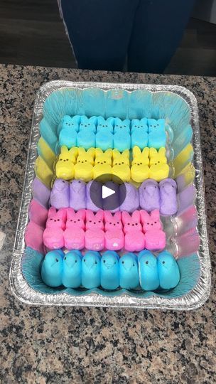 easy Easter treat | easy Easter treat

y'all, I love these Peep treats | By Kristin's Friends | Alright y'all here I have some
peeps. Now you know what? I'mma tell y'all the truth. Peeps are
definitely not my favorite candy. Alright? Just eating
them plain by themselves. Not my favorite. But but I will say
when I make this delicious Easter treat I like them. Okay?
So y'all going to see what I'm going to do right here. I love
making these. And I have a mixture of the little bunnies.
And the the the chickens. Or what are those called?
Chickens? I don't even know. Chickens? Are they chickens?
Alright let's do some more blue down here. Yep. So right here I
have I'm just lining them up six by six. This is so much fun
to make y'all. One, two, three, four, five. Oh I guess I have
seven here. That Peep Treats, Peeps Treats, Kristin's Friends, Easy Easter Treats, One Two Three, Favorite Candy, Easy Easter, Easter Treats, Food Videos