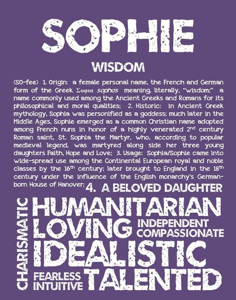 SOPHIE Personalized Name Print / Typography Print / Detailed Sophia Name Meaning, Sophie Name, Sophia Name, Christian Names, Personalized Wallpaper, Aesthetic Names, Pretty Names, Print Typography, Baby Names And Meanings