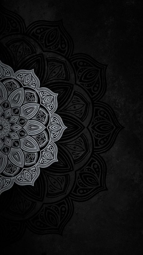 Black Mandala Wallpaper, Mandala Iphone Wallpaper, Dark Background Images, J Tattoo, Black Mandala, Seni Pop, Dark Background Wallpaper, Wallpaper Texture, Mandala Wallpaper