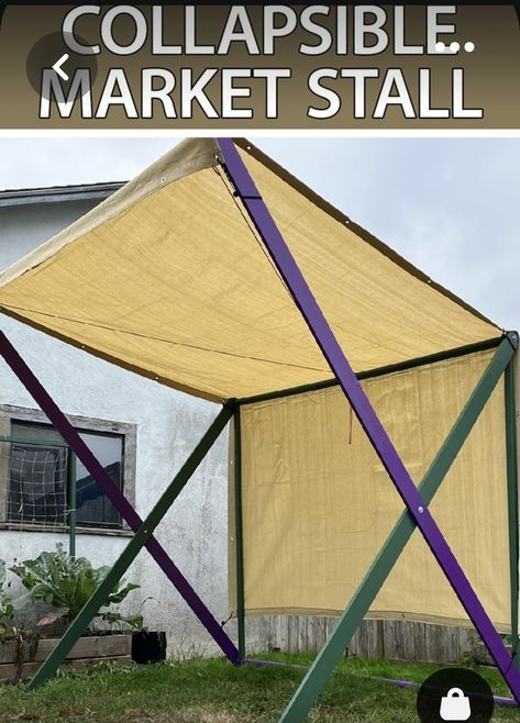 Flea Market Stall Ideas, Dnd Crafting, Market Tent, Market Stall Display, Farmers Market Stand, Farmers Market Booth, Flea Market Booth, Portable Shade, Diy Awning