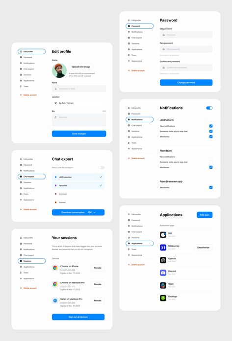 Setting Ui Design, Modal Ui Design, Wood Photo Frame Design, Setting Ui, Profile Ui Design, Dashboard Design Template, Software Ui Design, Tablet Ui, Profile Settings